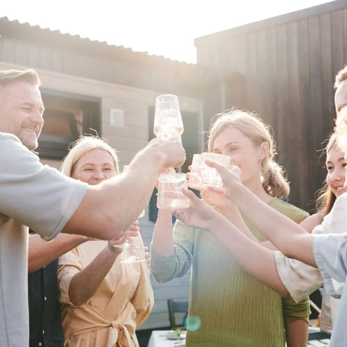 Family Drinking Water