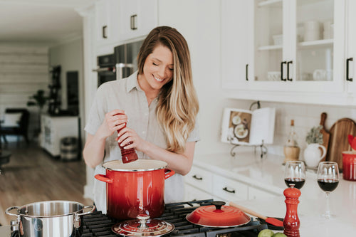 Happy Woman Cooking