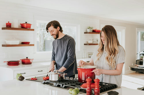 Husband And Wife in the kitchen