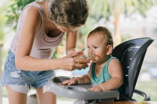 A child drinking water