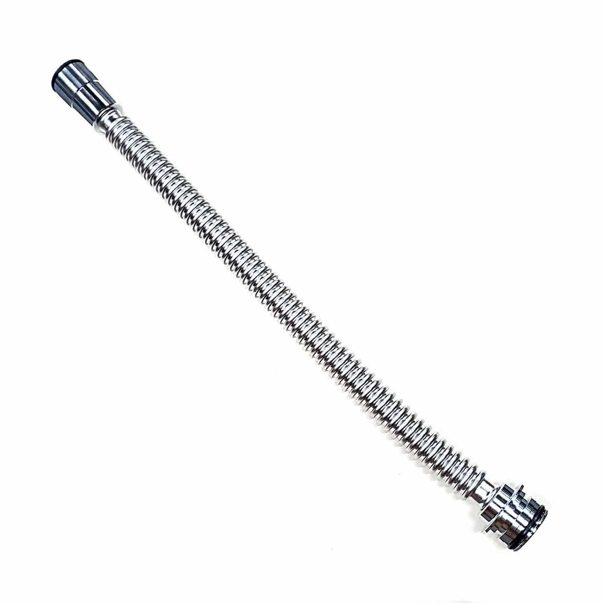 Single corrugated silver metal flex line with connector ends for SoftPro ECO softeners and carbon filters.