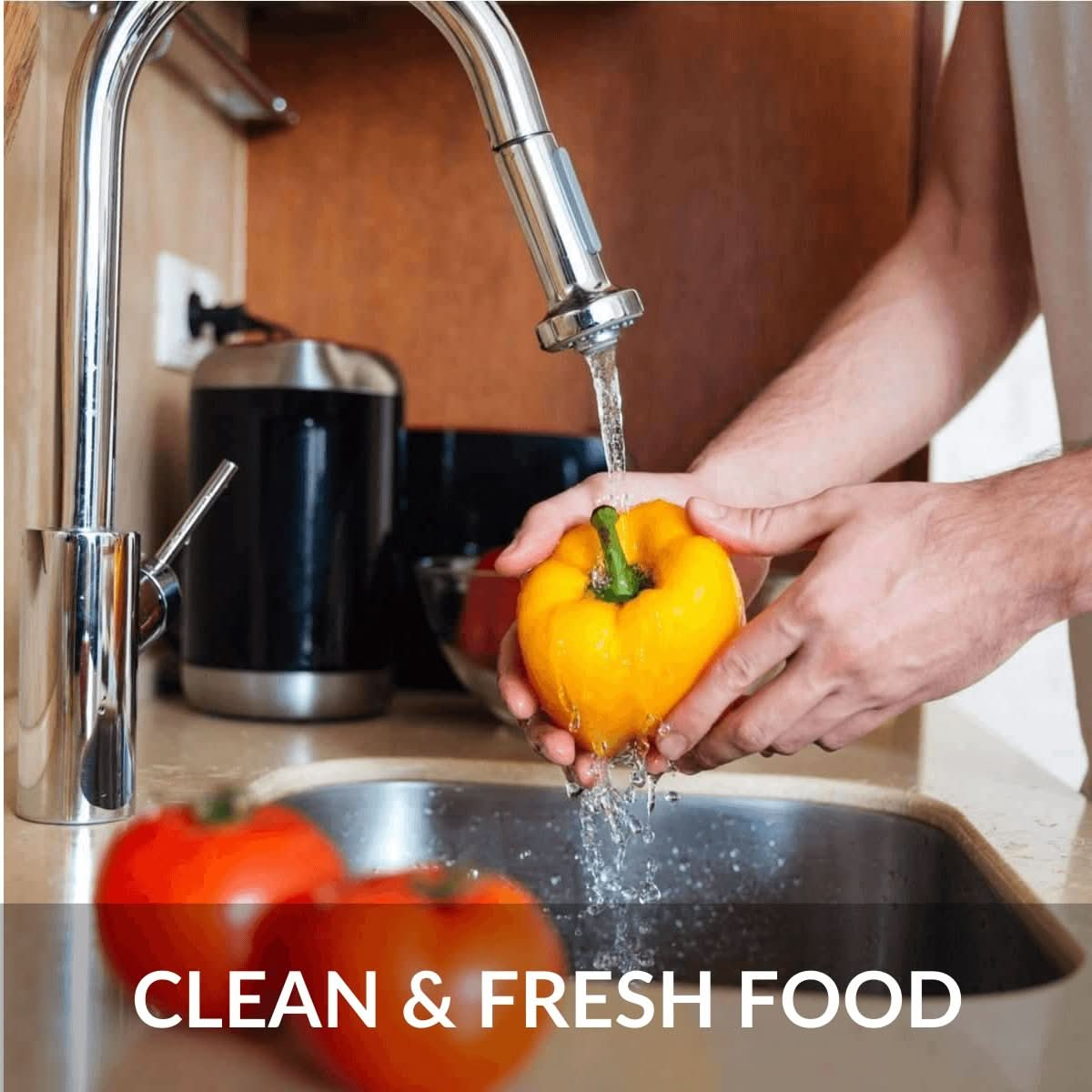 Clean, soft water throughout your home - cleaning vegetables